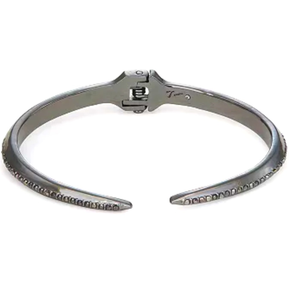 Simply Vera Vera Wang Spike Hinge Cuff Bracelet, “gun metal” tone. - Picture 1 of 7